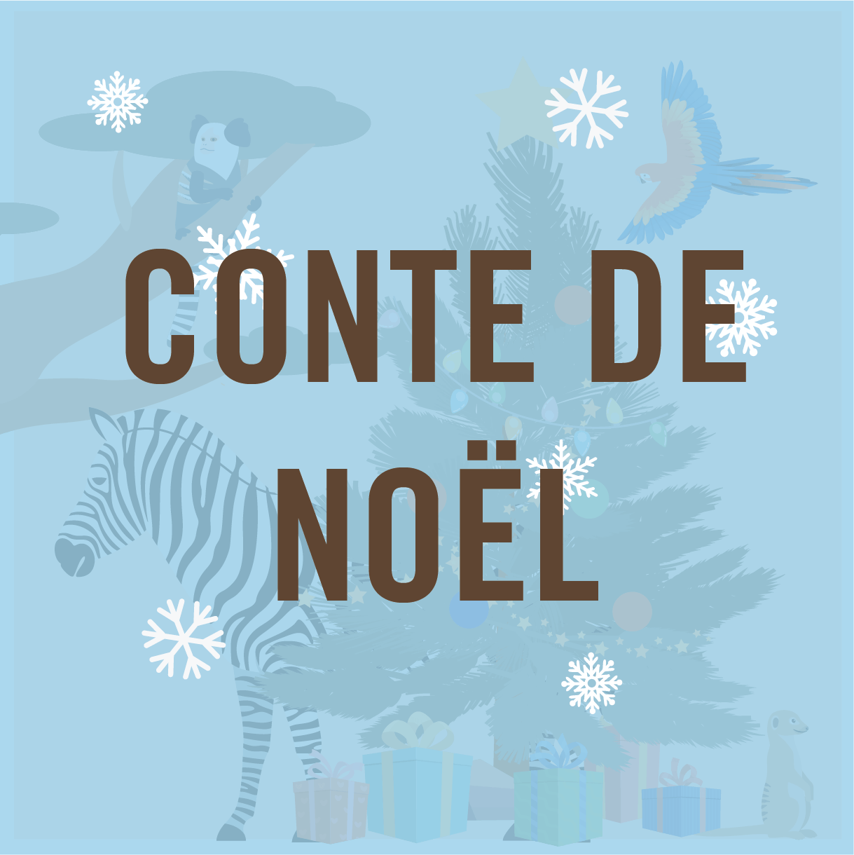 Conte de Noël pour enfants Zoo African Safari